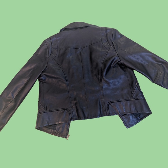 Blue Leather Jacket - Picture 3 of 4